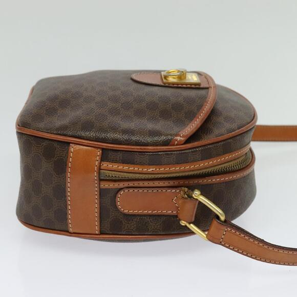 CELINE Macadam Canvas Shoulder Bag Pvc Leather Brown Gold - Picture 5 of 13